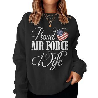 Air Force Wife Proud Air Force Wife T Women Sweatshirt | Mazezy