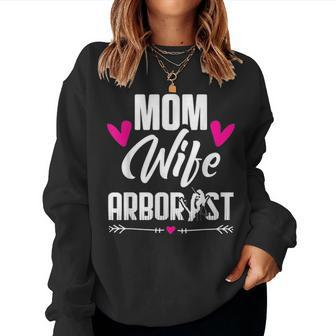 Arborist Mom Wife Tree Surgeon Arboriculturist Women Crewneck Graphic Sweatshirt - Seseable
