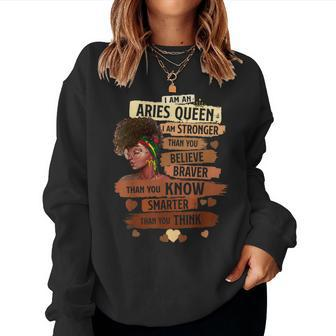 Aries Queen Sweet As Candy Birthday For Black Women Sweatshirt | Mazezy
