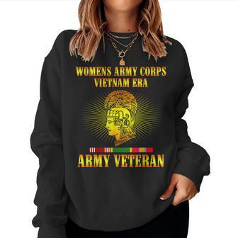 Army Corps Vietnam Era Veteran Mother Day Gift Women Crewneck Graphic Sweatshirt - Seseable