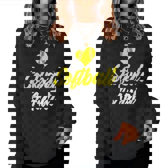 Auntie Mothers Day Softball Aunt Design Women Crewneck Graphic Sweatshirt - Thegiftio UK