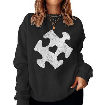 Autism Awareness Puzzle Autism Mom Teacher Women Sweatshirt | Mazezy