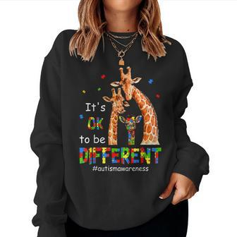Autism Awareness Women Teacher Its Ok To Be Different Women Sweatshirt | Mazezy