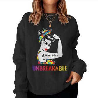 Autism Mom Unbreakable Autism Awareness Women Sweatshirt | Mazezy