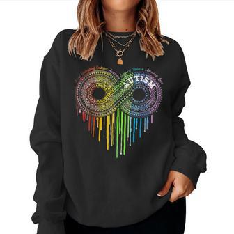 Autism Rainbow Infinity Symbol Asd Awareness Women Sweatshirt | Mazezy