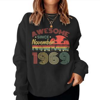 Awesome Since November 1969 50Th Birthday 50 Years Old Women Sweatshirt | Mazezy