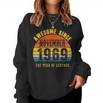 Awesome Since November 1969 50Th Birthday 50 Yrs Old Women Sweatshirt | Mazezy