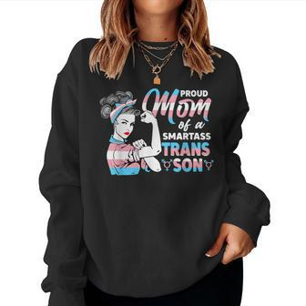 Awesome Proud Unbreakable Trans Mom Pride Lgbt Awareness Women Crewneck Graphic Sweatshirt - Thegiftio UK