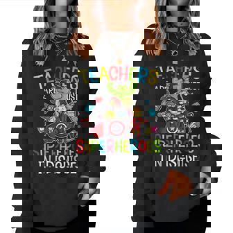 Back To School Teachers Are Superheroes Women Sweatshirt | Mazezy