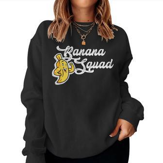 Banana Squad Dabbing Banana Food & Dab Lover Cute Women Sweatshirt | Mazezy