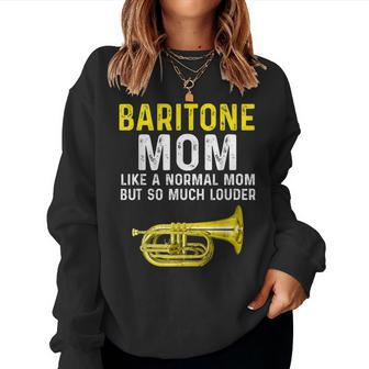 Baritone Mom Marching Band Women Crewneck Graphic Sweatshirt - Thegiftio