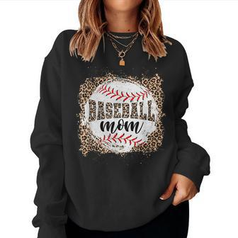 Baseball Mom Baseball Mom Leopard Women Sweatshirt | Mazezy AU
