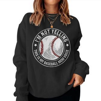 Womens Baseball Mom Voice Baseball Mama Women Sweatshirt | Mazezy