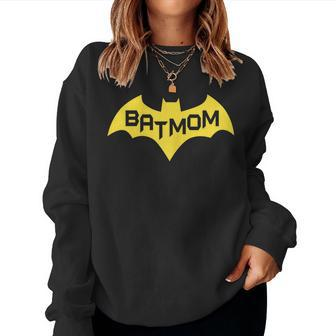 Batmom Mommy Super Hero Bat Mom Cool Woman The Girl Wonder Women Sweatshirt | Mazezy UK