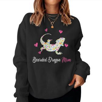 Bearded Dragon Mom Funny Animal Gift For Mothers Day Women Crewneck Graphic Sweatshirt - Seseable