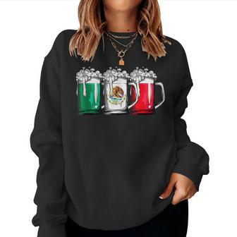 Beer Mexican Flag Cinco De Mayo Women Mexico Women Sweatshirt | Mazezy