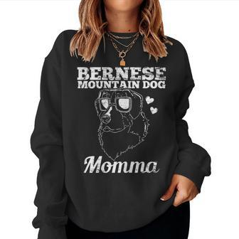 Bernese Mountain Dog Momma Dog Mom Mama Gift Women Crewneck Graphic Sweatshirt - Seseable