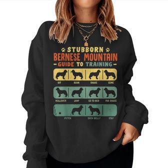 Bernese Mountain Mom Dad Funny Stubborn Vintage Tricks Gift Women Crewneck Graphic Sweatshirt - Seseable