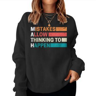 Best Math Teacher Graphic - Retro Math - Algebra Women Sweatshirt | Mazezy