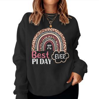Best Pi Day Ever Mathematics Gifts Teachers Students Rainbow Women Crewneck Graphic Sweatshirt - Seseable