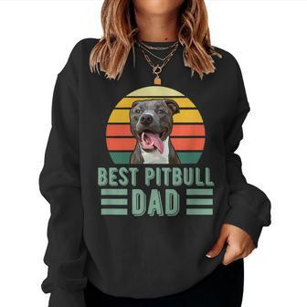 Best Pitbull Dad Cute Dog Lover Christmas Women Sweatshirt | Mazezy