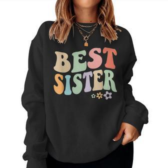 Best Sister Vintage Floral For Cool Sisters Women Sweatshirt | Mazezy