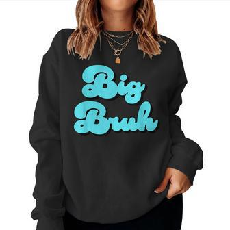 Big Brother Older Sister Blue Graphic Letter Print Sweatshirt | Mazezy