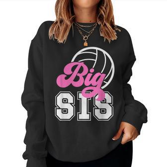 Big Sis Volleyball Sister Volleyball Players Sister Women Crewneck Graphic Sweatshirt - Thegiftio UK