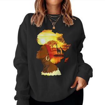 Black History Month African American Pride Gifts Women Girls Women Crewneck Graphic Sweatshirt - Seseable