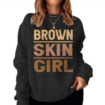 Black Melanin Queen Magic Brown Skin Girl Junenth Women Women Crewneck Graphic Sweatshirt - Seseable