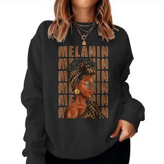 Black Strong Girl Afro Love Melanin African American Women V2 Women Crewneck Graphic Sweatshirt - Seseable