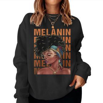Black Strong Girl Afro Love Melanin African American Women Women Crewneck Graphic Sweatshirt - Seseable
