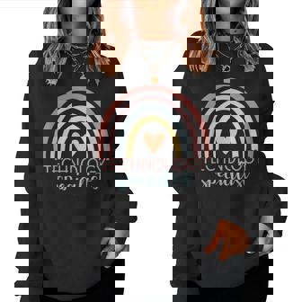 Boho Rainbow Stem Teacher Tech Squad Technology Specialist Women Sweatshirt | Mazezy