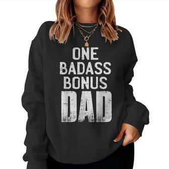 Bonus Dad Fathers Day Christmas Birthday Best Dad Women Sweatshirt | Mazezy