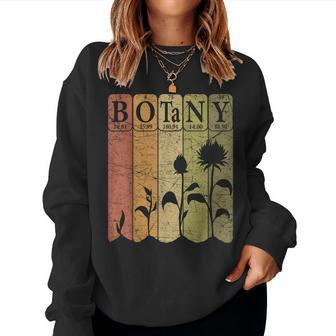 Botany Periodic Table Elements Plant Lover Botanical Women Sweatshirt | Mazezy
