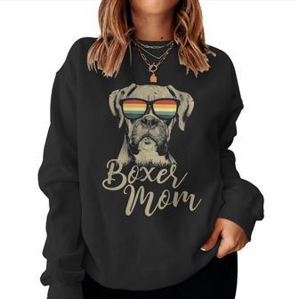 Boxer Mom Funny Boxer Dog Lover Gifts Men Women Crewneck Graphic Sweatshirt - Seseable