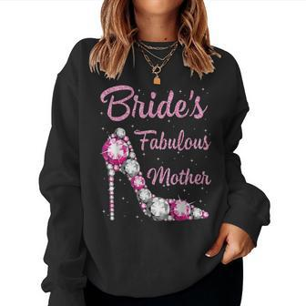 Brides Fabulous Mother Happy Wedding Marry Vintage Women Crewneck Graphic Sweatshirt - Seseable