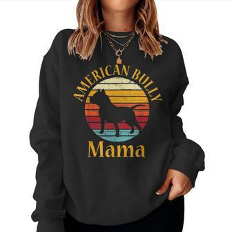Bully American Mama Mom Bulldog Gift Bull Dog Owner Gifts V2 Women Crewneck Graphic Sweatshirt - Seseable