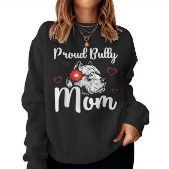 Bully Mom | American Bully Pitbull Dog Owner Women Crewneck Graphic Sweatshirt - Thegiftio UK