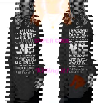 Bus Drivers Wife T For Wife Of Bus Driver Women Sweatshirt | Mazezy