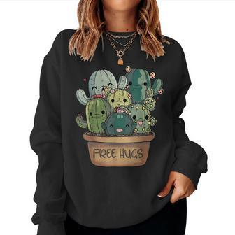 Cactus Free Hugs Lover Women Sweatshirt | Mazezy