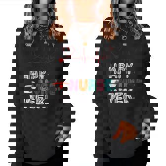 Celebrating Nurse Honoring Nurses Happy National Nurses Week Women Sweatshirt | Mazezy
