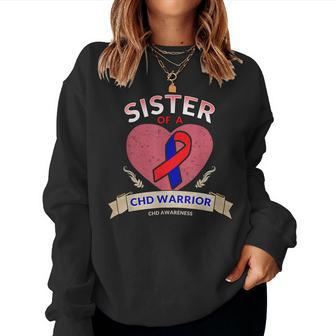 Chd Sister Congenital Heart Defect Awareness Saying Women Sweatshirt | Mazezy