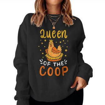 Chicken Lady Mom Farmer Farming Gift Women Crewneck Graphic Sweatshirt - Seseable