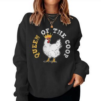 Chicken Lady Mom Farmer Gift Women Crewneck Graphic Sweatshirt - Seseable