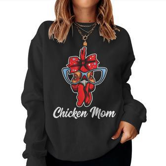Chicken Mom Chicken Farmer V2 Women Crewneck Graphic Sweatshirt - Seseable