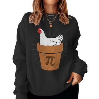 Chicken Pot Pi Shirt Day Pie Math Lover Geek 314 Women Sweatshirt | Mazezy