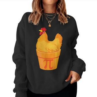 Chicken Pot Pie Pi Day Mathematician Math Women Sweatshirt | Mazezy