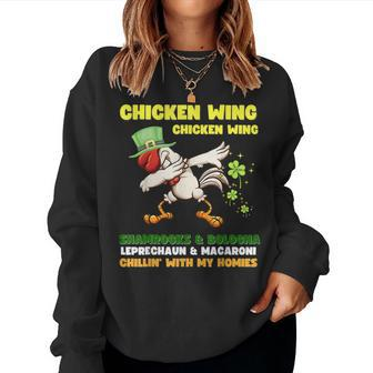Chicken Wing Chicken Wing Shamrocks And Bologna St Pattys Women Sweatshirt | Mazezy