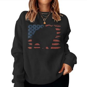 Chow Chow Mom American Flag T Puppy Dog Dad Father Gift Women Crewneck Graphic Sweatshirt - Seseable